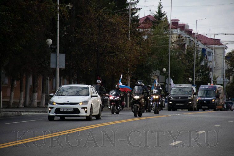 «Донбасс-Кузбасс». Курган посетили участники исторического мотопробега.