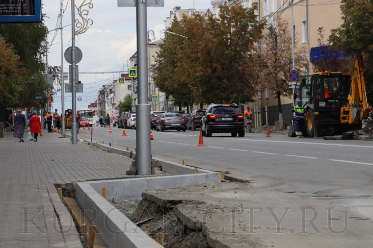 В Кургане идет ремонт одной из главных транспортных артерий – улицы Ленина.